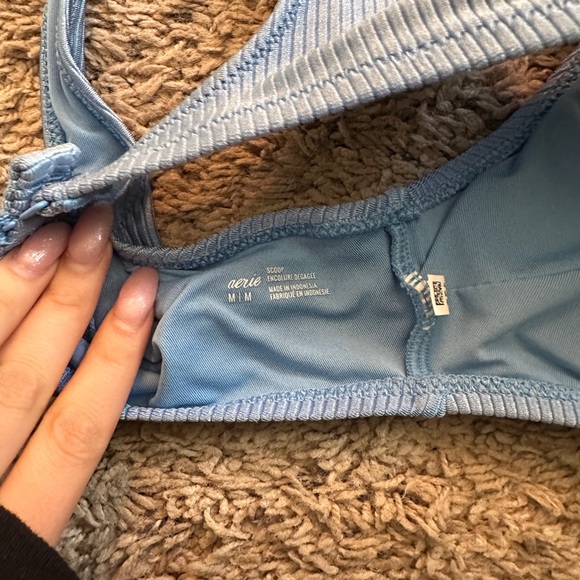 Aerie Scoop Neck Shine Bikini Top - Picture 6 of 7